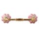 Baby Pink Flower Medium Ceramic Bridge Handle